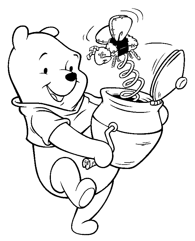 Plansa de colorat cu Ursuletul Winnie 17 9